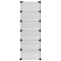 Produktbild för Skohylla transparent 94,5x36,5x106 cm PP