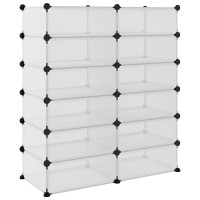 Produktbild för Skohylla transparent 94,5x36,5x106 cm PP