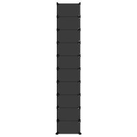 Produktbild för Skohylla svart 44x32x174 cm PP