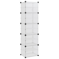 Produktbild för Skohylla transparent 44x31,5x153,5 cm PP