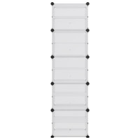 Produktbild för Skohylla transparent 44x31,5x153,5 cm PP