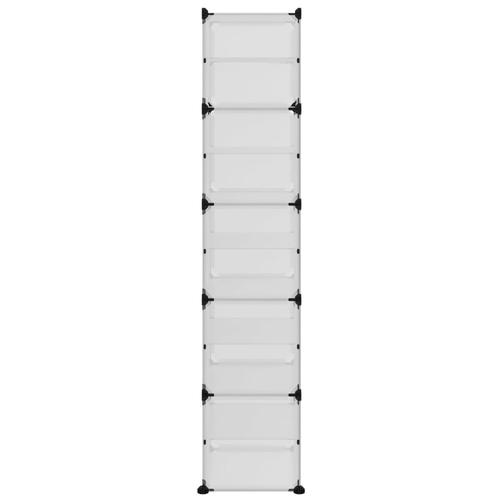 Produktbild för Skohylla transparent 44x31,5x153,5 cm PP