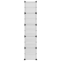 Produktbild för Skohylla transparent 44x31,5x153,5 cm PP