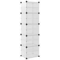 Produktbild för Skohylla transparent 44x31,5x153,5 cm PP