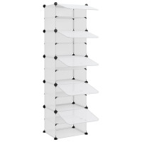 Produktbild för Skohylla transparent 44x31,5x153,5 cm PP
