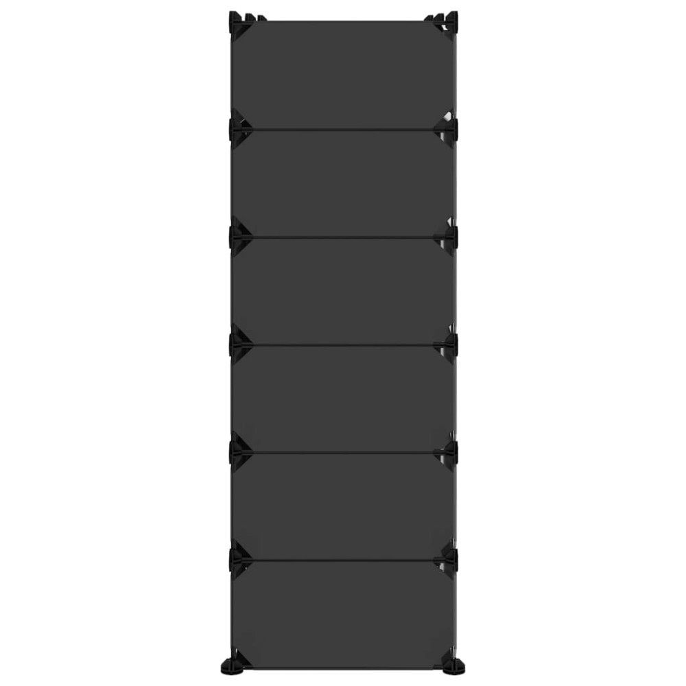 Produktbild för Skohylla svart 94,5x36,5x106 cm PP