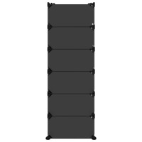Produktbild för Skohylla svart 94,5x36,5x106 cm PP