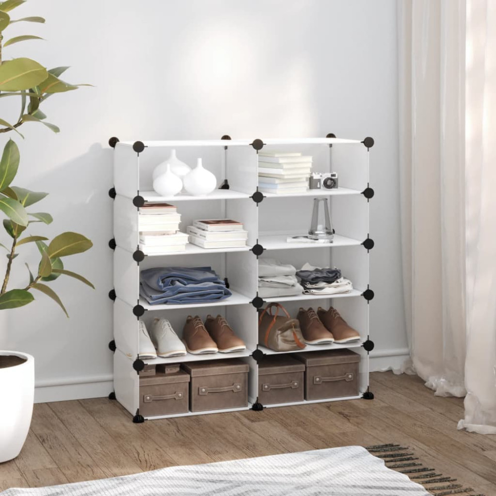 Produktbild för Skohylla transparent 84x32x88,5 cm PP