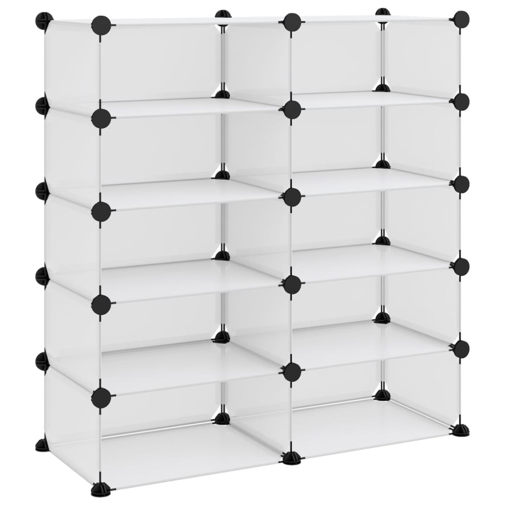 Produktbild för Skohylla transparent 84x32x88,5 cm PP