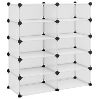 Produktbild för Skohylla transparent 84x32x88,5 cm PP