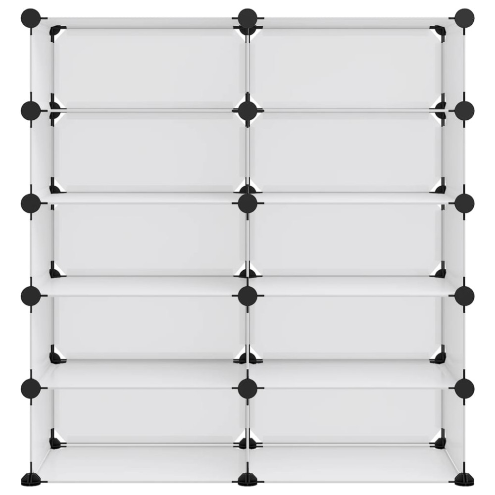Produktbild för Skohylla transparent 84x32x88,5 cm PP