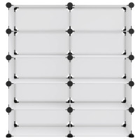 Produktbild för Skohylla transparent 84x32x88,5 cm PP