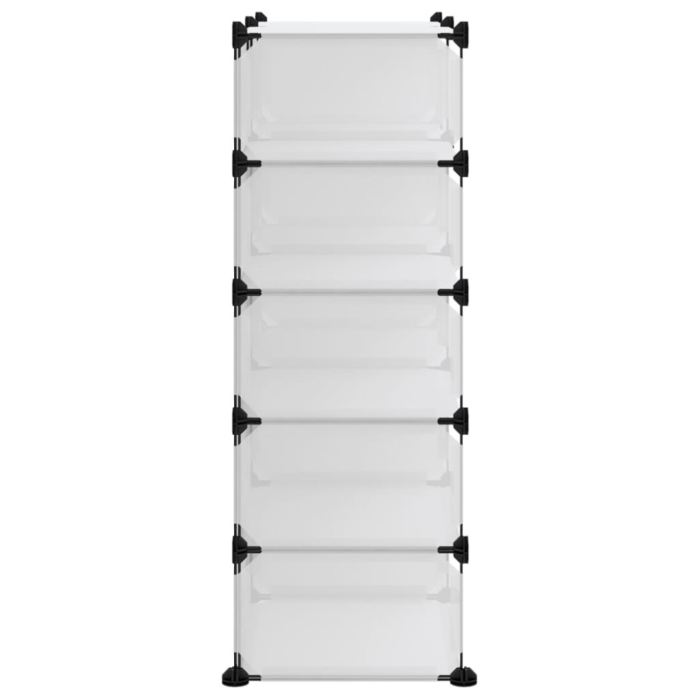 Produktbild för Skohylla transparent 84x32x88,5 cm PP