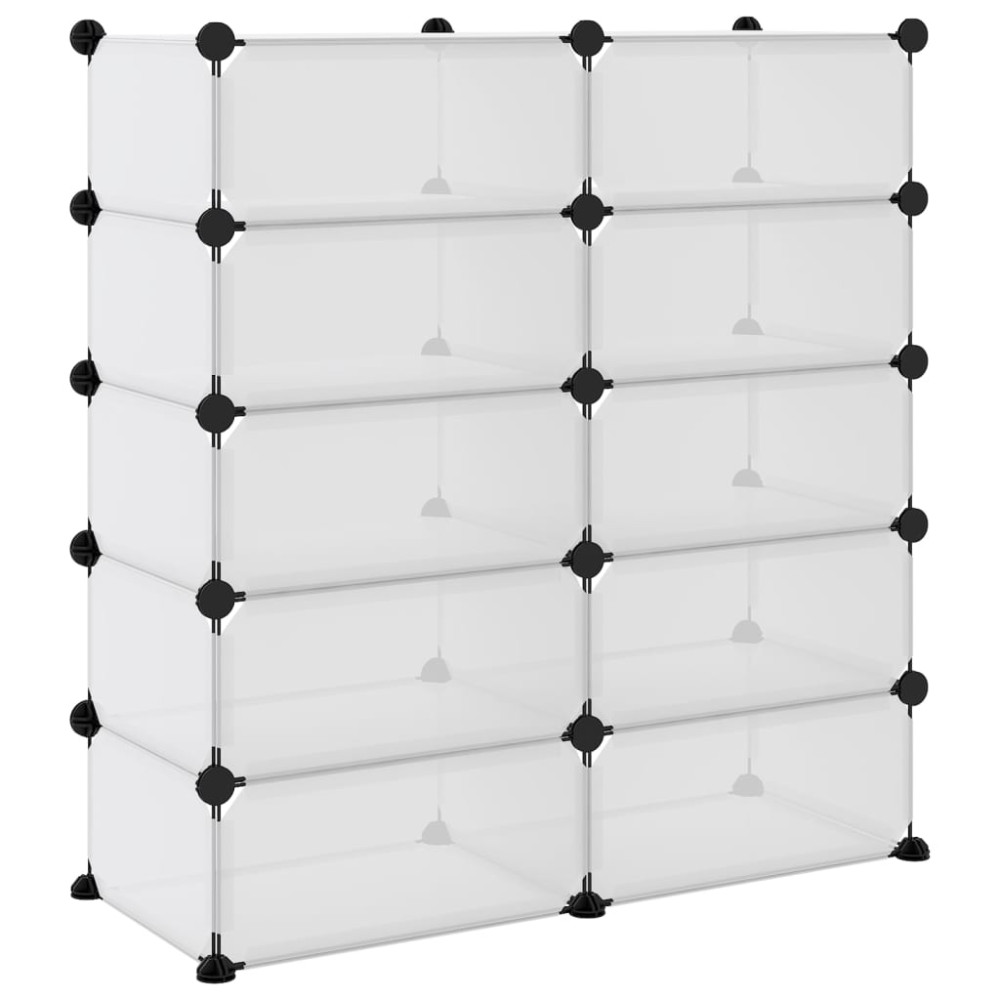 Produktbild för Skohylla transparent 84x32x88,5 cm PP