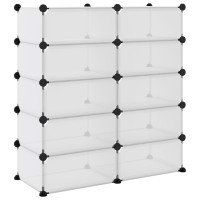 Produktbild för Skohylla transparent 84x32x88,5 cm PP