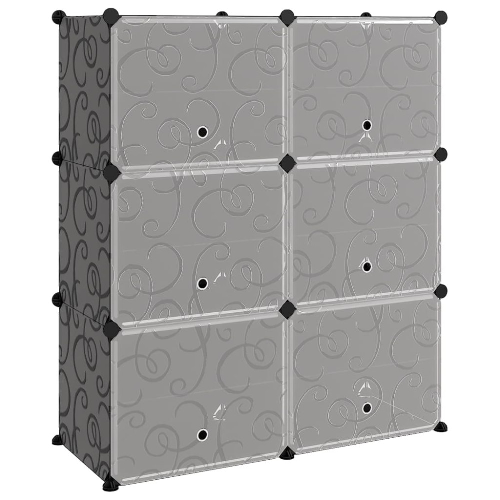 Produktbild för Skohylla svart 84,5x31x93,5 cm PP