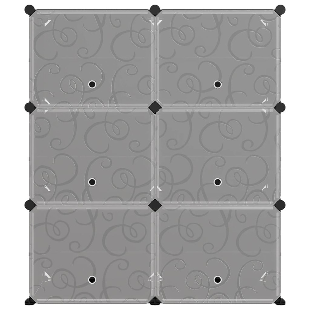 Produktbild för Skohylla svart 84,5x31x93,5 cm PP