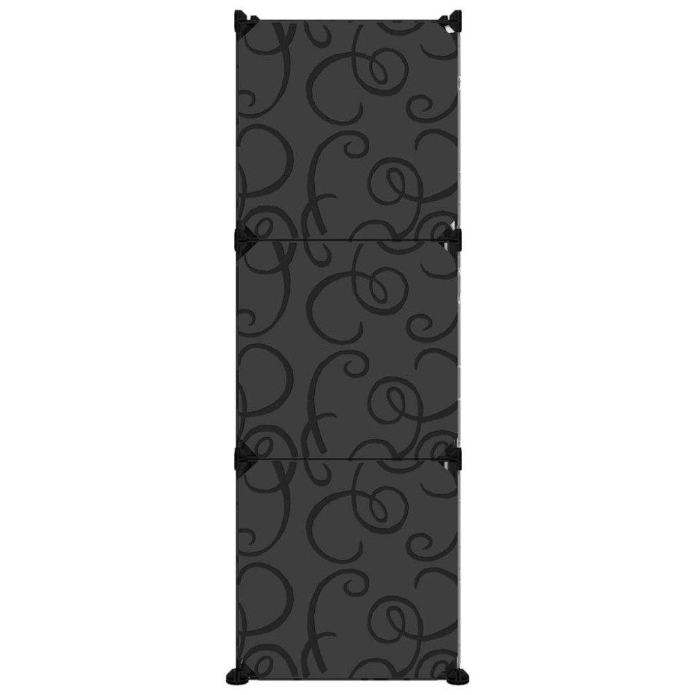 Produktbild för Skohylla svart 84,5x31x93,5 cm PP