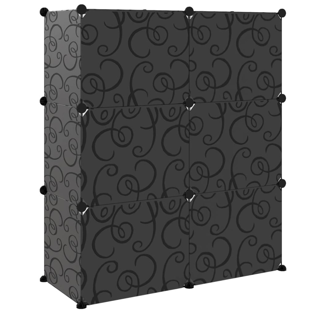 Produktbild för Skohylla svart 84,5x31x93,5 cm PP