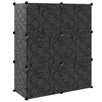 Produktbild för Skohylla svart 84,5x31x93,5 cm PP