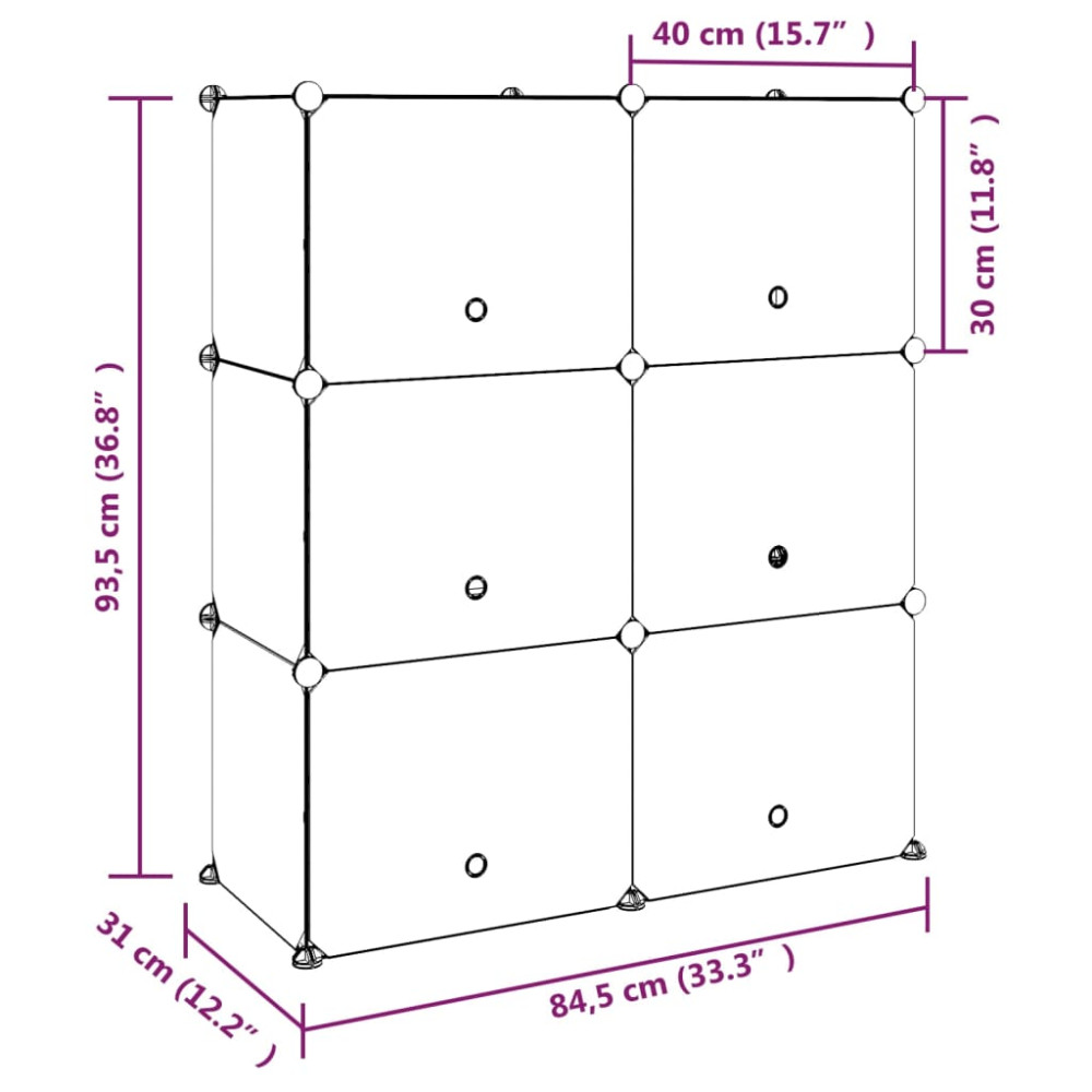 Produktbild för Skohylla svart 84,5x31x93,5 cm PP