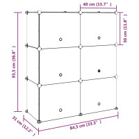 Produktbild för Skohylla svart 84,5x31x93,5 cm PP