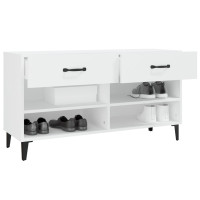 Produktbild för Skoskåp vit 102x35x55 cm konstruerat trä