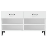Produktbild för Skoskåp vit 102x35x55 cm konstruerat trä