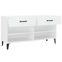 Produktbild för Skoskåp vit 102x35x55 cm konstruerat trä