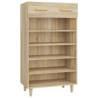 Produktbild för Skoskåp sonoma-ek 60x35x105 cm konstruerat trä