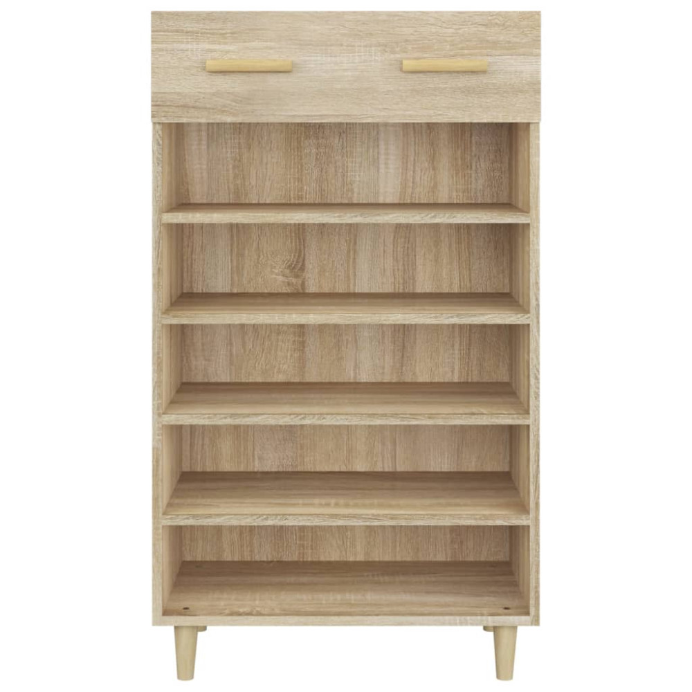 Produktbild för Skoskåp sonoma-ek 60x35x105 cm konstruerat trä