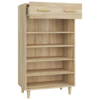 Produktbild för Skoskåp sonoma-ek 60x35x105 cm konstruerat trä
