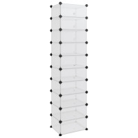 Produktbild för Skohylla transparent 44x32x174 cm PP
