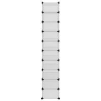 Produktbild för Skohylla transparent 44x32x174 cm PP
