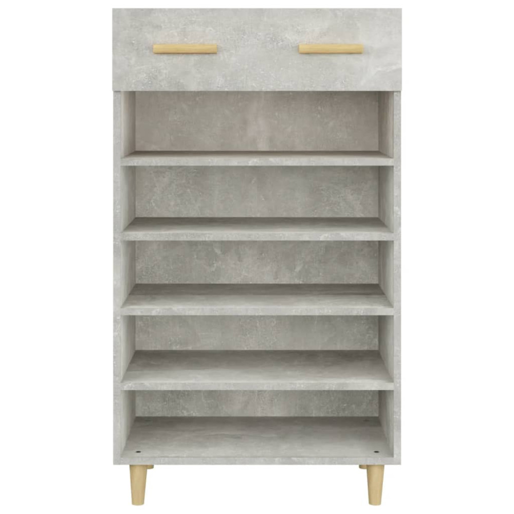 Produktbild för Skoskåp betonggrå 60x35x105 cm konstruerat trä