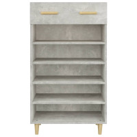 Produktbild för Skoskåp betonggrå 60x35x105 cm konstruerat trä