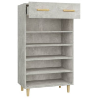Produktbild för Skoskåp betonggrå 60x35x105 cm konstruerat trä