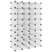 Produktbild för Skohylla transparent 93x36,5x140 cm PP