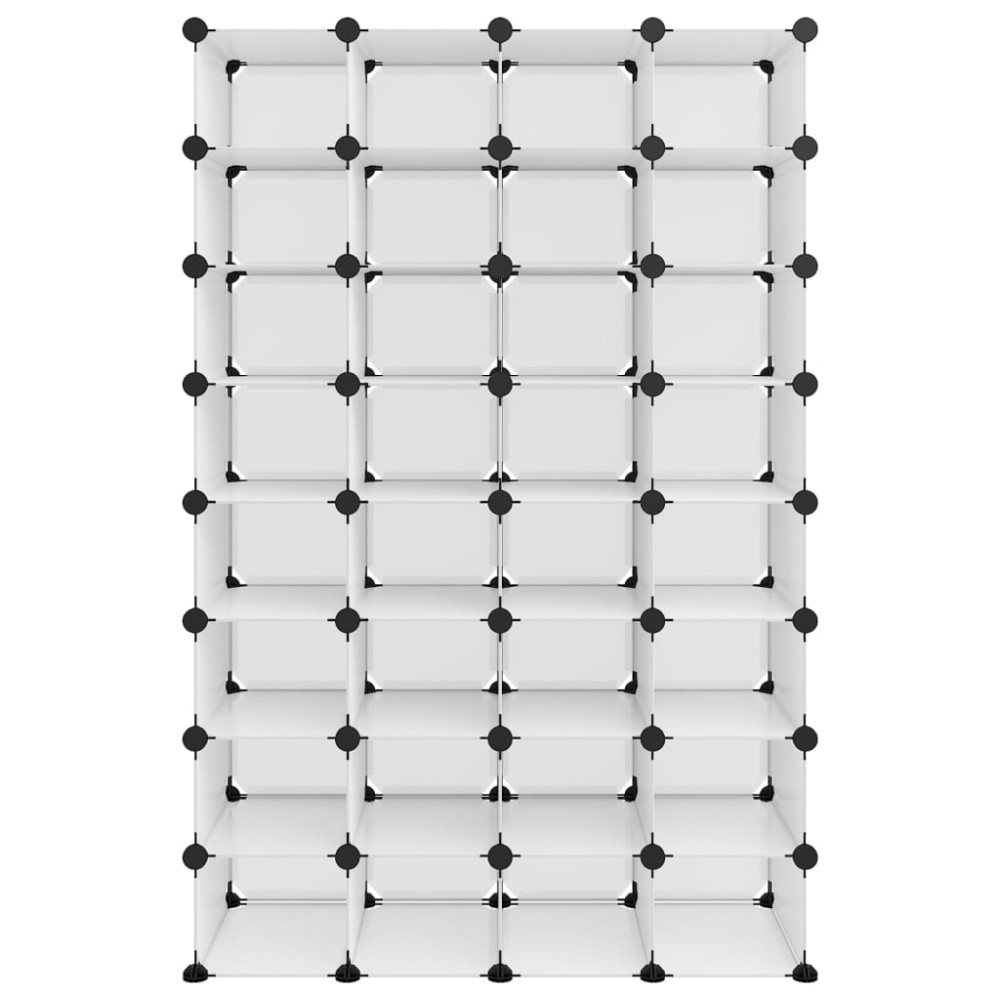 Produktbild för Skohylla transparent 93x36,5x140 cm PP