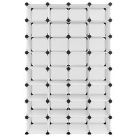Produktbild för Skohylla transparent 93x36,5x140 cm PP