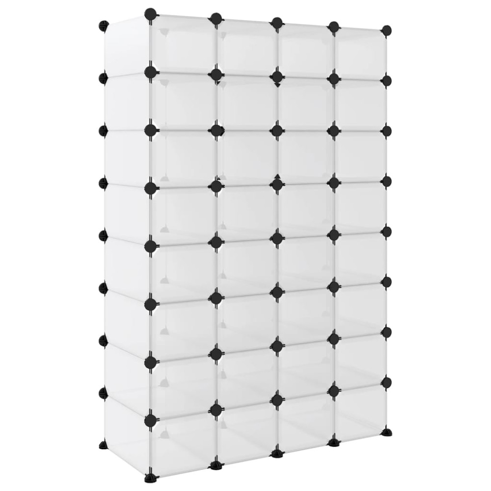 Produktbild för Skohylla transparent 93x36,5x140 cm PP