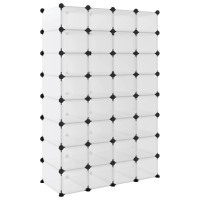 Produktbild för Skohylla transparent 93x36,5x140 cm PP