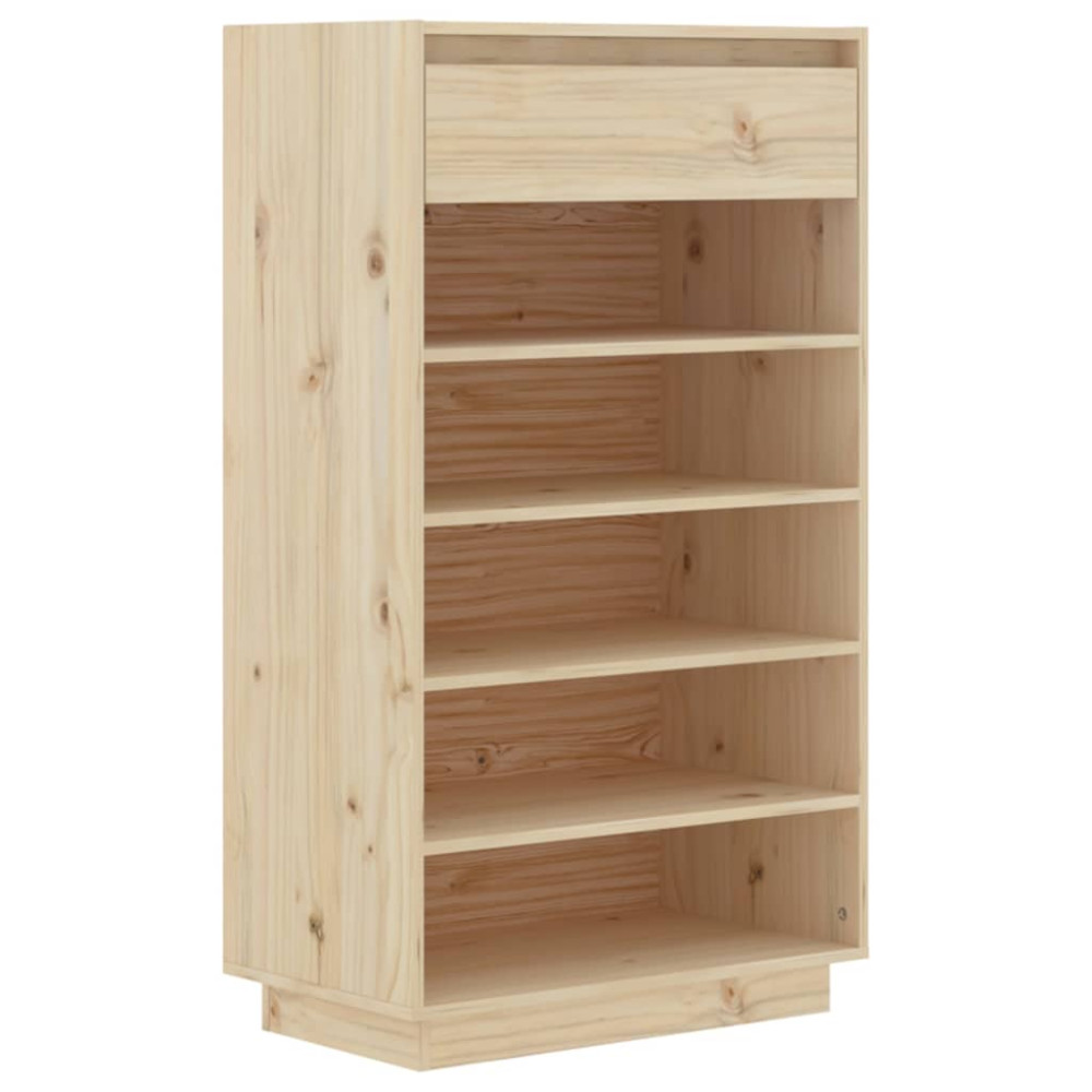 Produktbild för Skoskåp 60x34x105 cm massiv furu