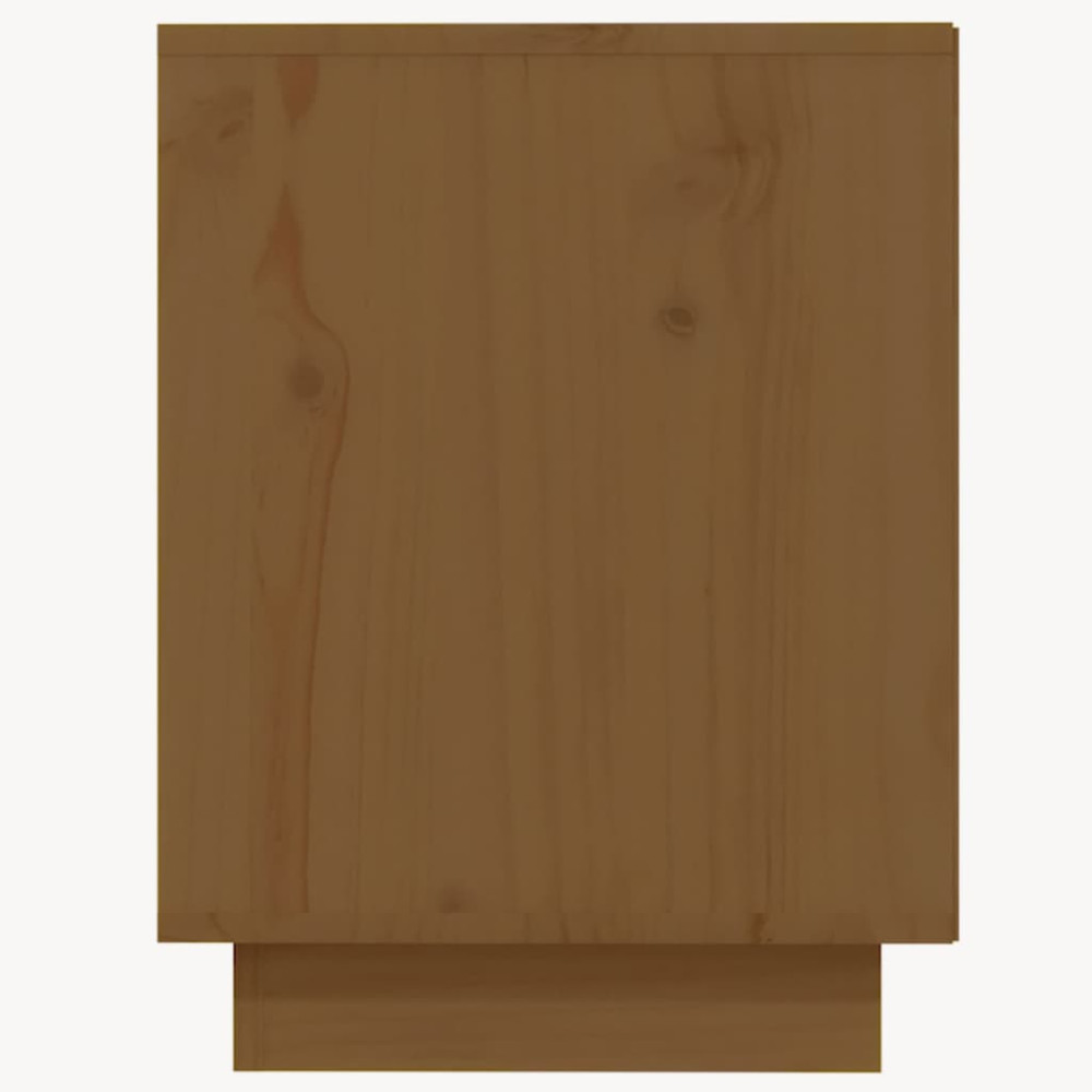 Produktbild för Skoskåp honungsbrun 110x34x45 cm massiv furu
