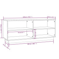 Produktbild för Skoskåp honungsbrun 110x34x45 cm massiv furu