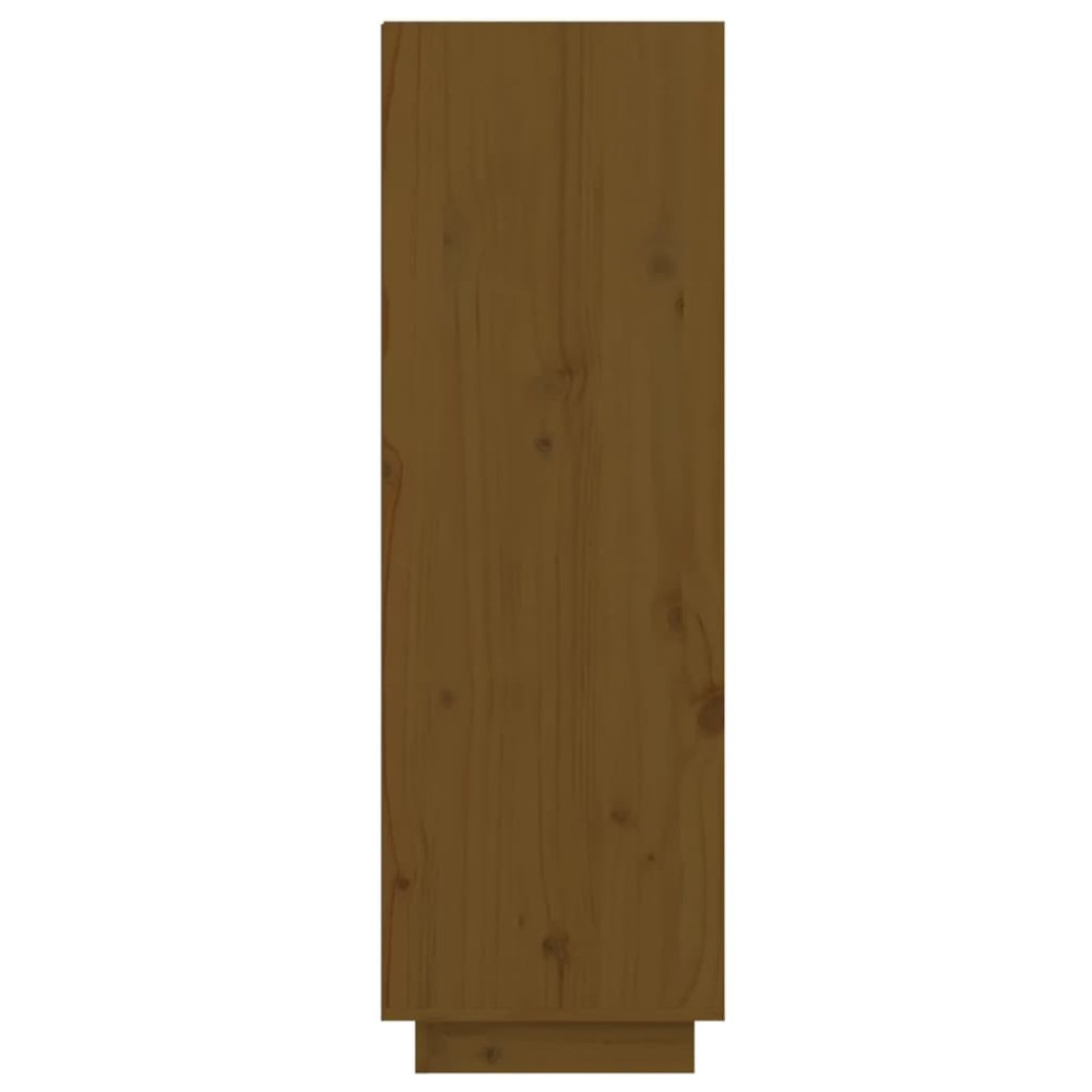 Produktbild för Skoskåp honungsbrun 60x34x105 cm massiv furu