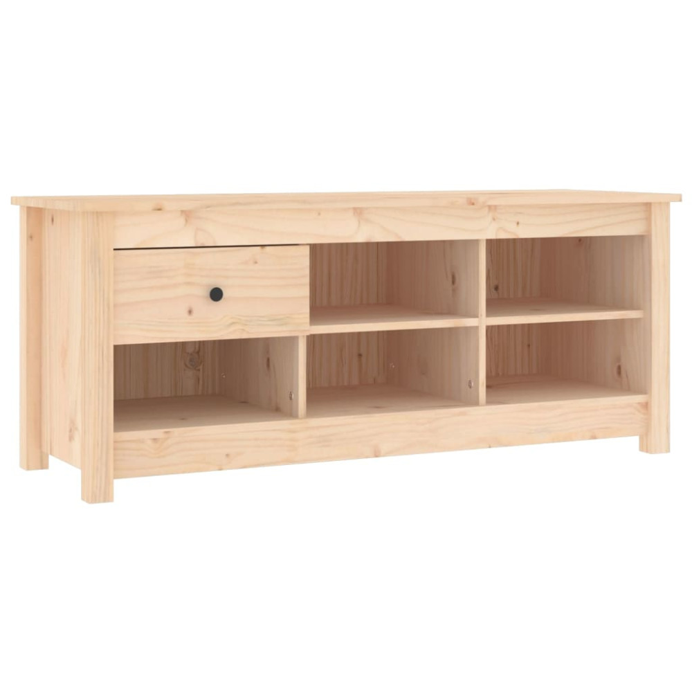 Produktbild för Skoskåp 110x38x45,5 cm massiv furu