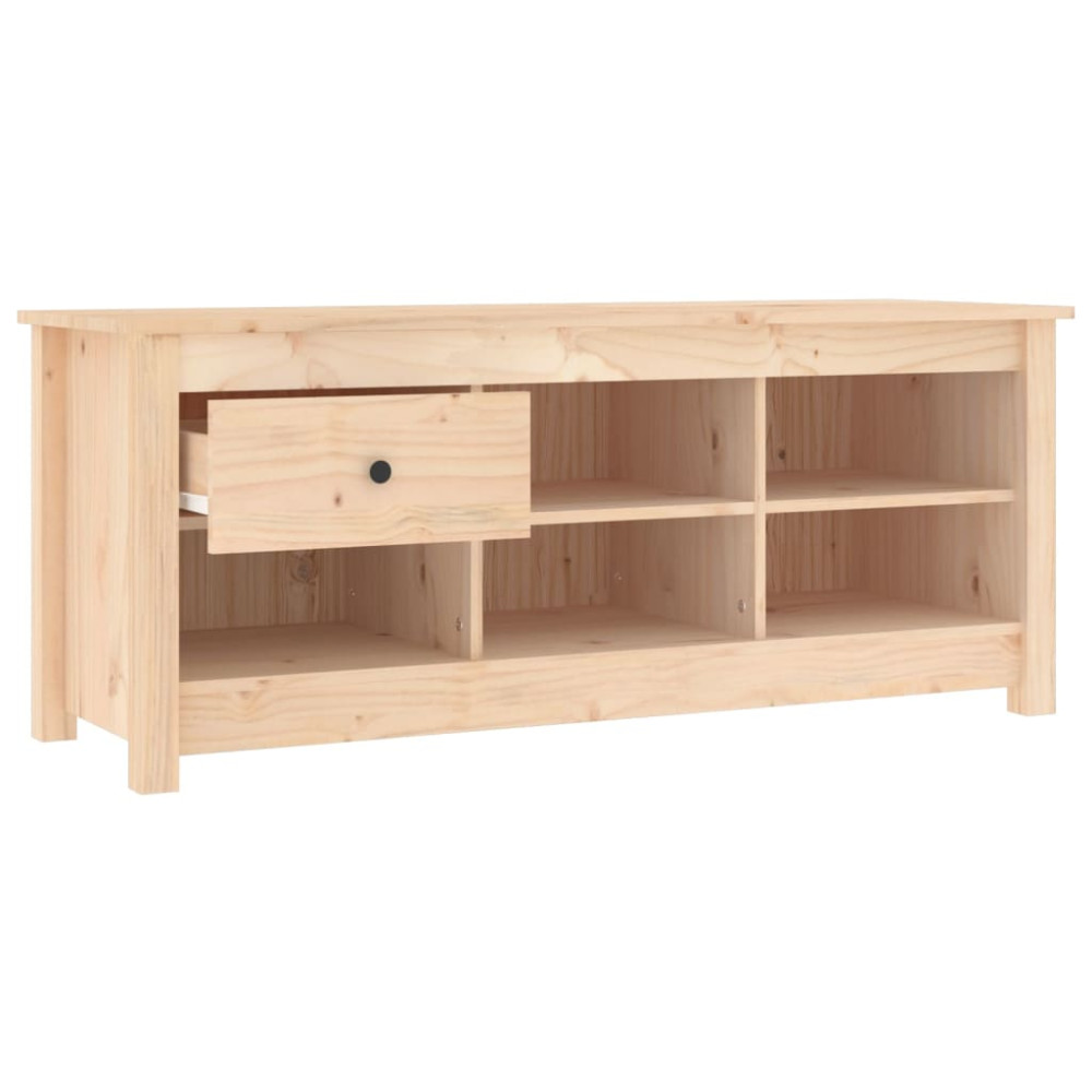 Produktbild för Skoskåp 110x38x45,5 cm massiv furu