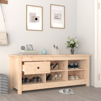 Produktbild för Skoskåp 110x38x45,5 cm massiv furu