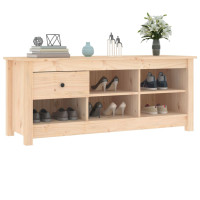 Produktbild för Skoskåp 110x38x45,5 cm massiv furu